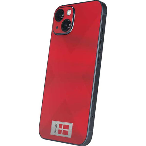 Denmark Soccer Flag iPhone 15 Plus Skin
